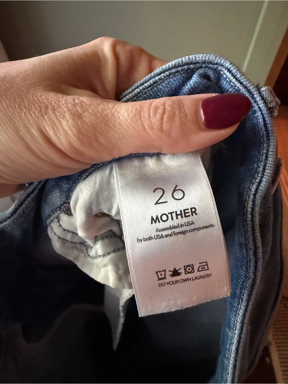 MOTHER Denim Wide-Leg Flare Jeans in Blue Fade